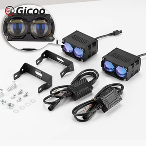 Faro auxiliar LED de 150W para motocicleta, luz alta/baja, luces antiniebla de conducción, focos con ojos de ángel - Product Image 5