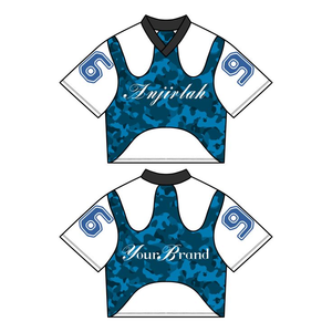 Tontons定制时尚运动服涤纶时尚v领网眼美式足球复古足球服 - Product Image 5