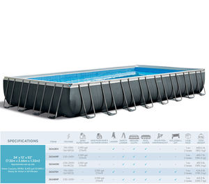 <span class=keywords><strong>Piscine</strong></span> rectangulaire INTEX 26368 7,32 m x 3,66 m x 1,32 m Custom ULTRA <span class=keywords><strong>XTR</strong></span>, <span class=keywords><strong>piscine</strong></span> hors sol ultra-grande avec structure - Product Image 4