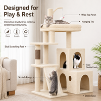 Toptan Çok Katlı Kedi Ağacı Kulesi, Büyük Kedi Evi, Sisal Tırmalama Direği, Rampa, Hamak ve İnteraktif Oyuncaklar ile