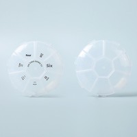 Boîte à médicaments portable anti-poussière à 7 compartiments en PP, design minimaliste moderne, rangement transparent, rappel de prise quotidienne sur 7 jours
