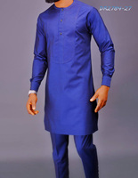 Vente en Gros de Vêtements Africains pour Hommes Automne 2025 Ensemble Traditionnel à Manches Longues pour Tenue de Mariage ou Fête