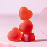 Halal rode hartvormige gummy snoepjes met fruit smaak, bulk verpakking voor Valentijnsdag, bruiloften, feesten, aangepaste private label.
