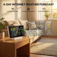 Estación Meteorológica Inteligente WiFi 5065WIFI con Compatibilidad con la Aplicación Tuya, Monitoreo Remoto de Temperatura y Humedad, Pronóstico para Uso Doméstico