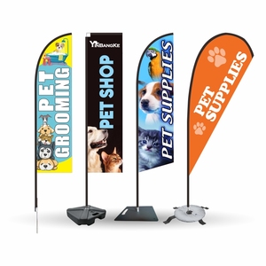 Tùy chỉnh in hình chữ nhật Giọt Nước Mắt bay bãi biển cờ quảng cáo ngoài trời lông biểu ngữ cho các sự kiện kinh doanh lĩnh vực quảng cáo - Product Image 1