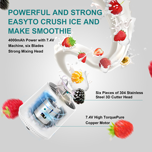 500ml BPA Miễn Phí Cá Nhân USB Di Động USB Có Thể Sạc Lại Du Lịch Sinh Tố Máy Ép Trái Cây Máy Xay Sinh Tố Tay Mixer Máy Xay Sinh Tố Xách Tay Mini Máy Xay Sinh Tố - Product Image 5
