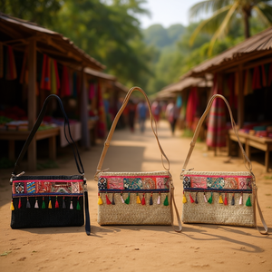 Bolso Bandolera Pequeño de Estilo Étnico con Diseño Colorido, 18x20cm - Product Image 3
