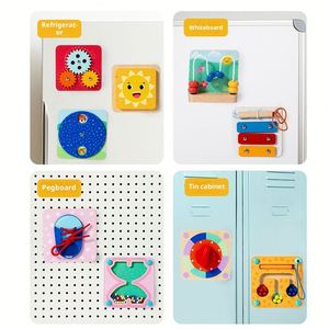 Autocollants magnétiques en bois pour enfants, jouets éducatifs pour la coordination œil-main du bébé, entraînement précoce, jouets éducatifs - Product Image 4
