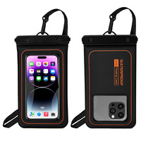 Pochette étanche pour téléphone IPX8, sac étanche transparent en PVC, étui étanche pour écran tactile sous-marin pour la natation, la plage, les voyages, 6,7 pouces