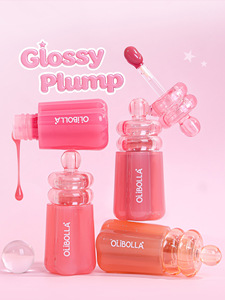 Brillo labial personalizable MLM de larga duración 24H, efecto agua, no transferible, con brillo espejo, tipo gelatina, fácil de aplicar, cosmético labial en 6 tonos. - Product Image 6