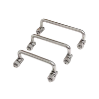 HB LS506-2S-100 Poignée moderne en acier inoxydable 304 pour tiroir de boîte à outils, pliable pour meubles, portes d'armoires et serrures de placards
