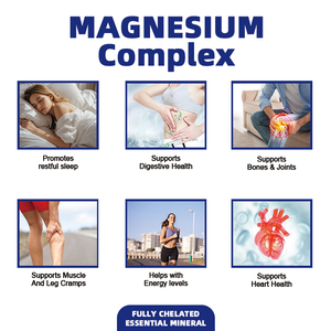 Complejo de <span class=keywords><strong>Magnesio</strong></span> 12 en 1 Cápsulas, Glicinato, Citrato, Taurato con Calcio, <span class=keywords><strong>Zinc</strong></span>, Vitamina D3, Suplementos Veganos para la Salud - Product Image 2