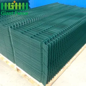 Çit bahçe binaları malzemeleri açık Metal malzeme 3D bükme kavisli kaynaklı çelik tel örgü kolayca monte pvc çit