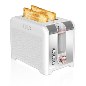 Température réglable <span class=keywords><strong>Blanc</strong></span> haute qualité ménage 2 Trancheuse Pain Grille-pain Petit-pain Grille-pain - Product Image 1