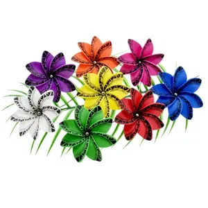 HIPIE Double Layer Foam Simulation Plumeria Flower Leis Hawaiian Party Hair Accessories Holidays Valentine's Day Wholesale