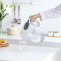 Ecologisch verantwoorde, alkalische waterkan met hoge pH, BPA-vrij, verbetert de smaak & geur van water, voedselveilig ABS-materiaal, 3,5L, huishoudelijk, enkelvoudig filter.