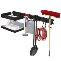 JH-Mech Crochets de garage professionnels de bonne qualité Cintres Panier de rangement pour outils de jardinage Support de rangement pour outils de jardin polyvalent