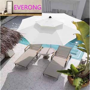 Chaise de plage pliable de luxe moderne, coussin en mousse à mémoire de forme imperméable, <span class=keywords><strong>lit</strong></span> en maille Teslin, cadre en métal pour hôtels, balcons - Product Image 3