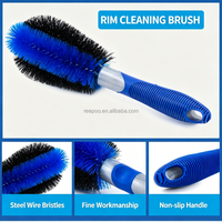 Lot de 3 brosses de detailing automobile, brosses de nettoyage pour perceuse, tampons éponge de polissage, outils de nettoyage pour le lavage intérieur et extérieur
