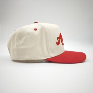 Casquette de baseball unisexe en coton brodée 3D avec lettres grand format bicolores en forme de A, personnalisable en gros - Product Image 4