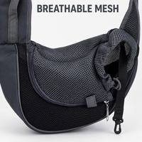Sac de transport pour animaux de compagnie, pour petits chiens et chats, en nylon respirant, fermeture à bouton, réglable, transport mains libres