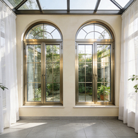 Ventana Abatible de Aluminio con Vidrio Templado, Protección UV, Hermética e Impermeable, de Marco Delgado, Directo de Fábrica, para Cocina