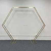Nouvelle arche de mariage en métal écologique, marque FJ, dimensions 2,5 cm, barres parallèles géométriques, étagère hexagonale, fond Mori