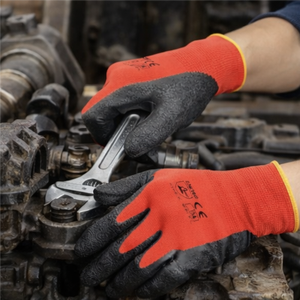 Gants de sécurité industriels réutilisables en polyester tricoté sans couture, enduits de latex, d'épaisseur moyenne, fabriqués au Vietnam, pour le travail - Product Image 6