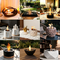 Brasero portable en ciment sans fumée pour table, foyer bioéthanol intérieur/extérieur, pour S'mores, cheminée bio, vente en gros personnalisée