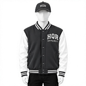 Chaqueta Universitaria HQR APPAREL con Logotipo Bordado en Chenille, para Hombre, Invierno, Transpirable, de Secado Rápido, Corte Clásico, Estilo Urbano, Nailon - Product Image 1