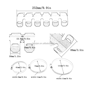 Accessoires de moto silencieux d'échappement tuyau jambe protecteur bouclier thermique couverture TDR250 pour <span class=keywords><strong>Yamaha</strong></span> <span class=keywords><strong>TDR</strong></span> <span class=keywords><strong>250</strong></span> 1988-1990 1989 - Product Image 6