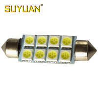 Ampoule LED pour voiture C5W 12V 5W 31/36/39/41MM 5050-8SMD, pièces automobiles, ampoule LED pour éclairage de lecture