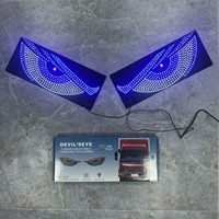 Haute qualité nouveau LED Devil Eyes pour camion SUV toutes les voitures USB pare-brise Flexible affichage lumière dynamique diable oeil Type Leds lumières