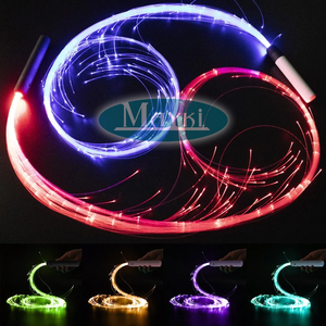 Fouet lumineux LED super lumineux à rotation 360° - Fouet de danse à fibres optiques rechargeable - Fouet à fibres optiques LED flexible de 6 pieds - Product Image 4