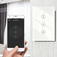 Interruptor Inteligente Tuya Zigbee WiFi para Cortinas, Panel Táctil Estándar de EE. UU., Control Remoto, Interruptor de Pared para Persianas Inteligentes