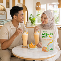 Mélange pour Boisson au Cantaloup 180g, Vente en Gros Directe Usine OEM ODM, Échantillon Gratuit pour Acheteurs en Gros et Chaînes de Magasins Mondiales