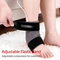 Attelle chauffante électrique sécurisée pour cheville avec protection contre la surchauffe, sangle réglable, idéale pour les personnes sédentaires et les coureurs, soulagement de la cheville