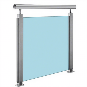 Balustrade moderne personnalisée en verre trempé à faible coût en acier inoxydable poteau main courante de clôture en verre garde-corps pour balcon escalier hôtel - Product Image 2