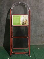 Échelle pliante à 3 marches en forme de A, capacité de 150 kg, en acier au carbone, escalier mobile télescopique multifonctionnel pour l'intérieur