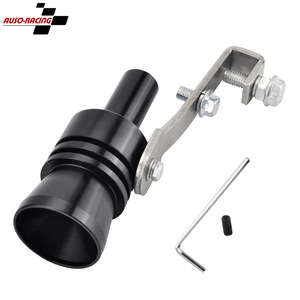 Auso-Racing Silbato de Turbo de Tubo Recto de Aleación de Aluminio Negro para Mejora de Escape de Coche y Motocicleta KS-01 - Product Image 1