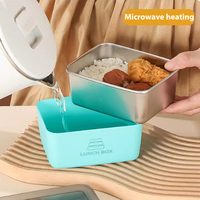 Boîte à bento isotherme empilable en acier inoxydable pour la conservation des aliments, réutilisable et étanche, pour la cuisine