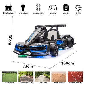 Go-Kart Elettrico <span class=keywords><strong>per</strong></span> <span class=keywords><strong>Bambini</strong></span> 24V, Auto Giocattolo a 4 Ruote con Batteria, Go-Kart da Corsa - Product Image 2