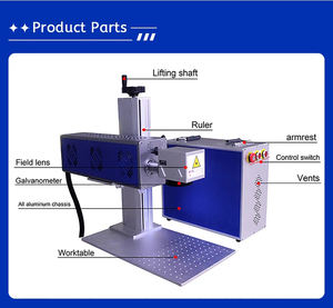 Machine de marquage, gravure et découpe laser CO2 portable refroidie par air 20W 30W, compatible DXF/PLT/BMP/AI pour matériaux non métalliques - Product Image 6