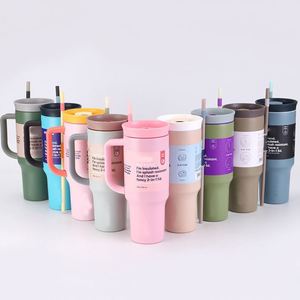 40oz Tumbler with Handle Stainless Steel BPA Free Double Wall Vacuum Cups With Logo Custom Logo Printed Flask Mugs - Product Image 1