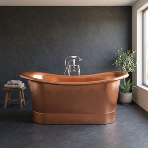 Bañera Ovalada de Cobre Antiguo Hecha a Mano, sin Tapa, para Baño o Spa - Artesanía India - Product Image 2