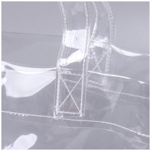 Eco Friendly Handbag <b>clear</b> Transparent PVC <b>Bag</b> Gift and Promotional with Handle and Button - Product Image 4