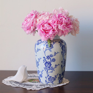 Traditional Chinese Style Blue and White Ceramic Flower <strong>Vase</strong> Modern Design <strong>for</strong> Hotel Home or Office Decor Porcelain <strong>Vase</strong> - Product Image 3