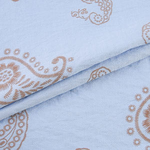 Tela con Patrón Paisley Bordado, Estilo Azul Claro, 87% Rayón, 13% Nailon, Aspecto de Lino, Tipo NR, Tejido Puff, Hecho en China - Product Image 6