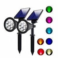 Projecteurs solaires LED IP65 étanches de petite taille pour l'éclairage extérieur de la cour et du paysage avec ambiance festive