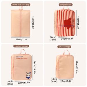 Lot de 4 sacs de compression pour voyage, organisateurs de garde-robe, cubes de rangement pour valises et bagages - Product Image 2